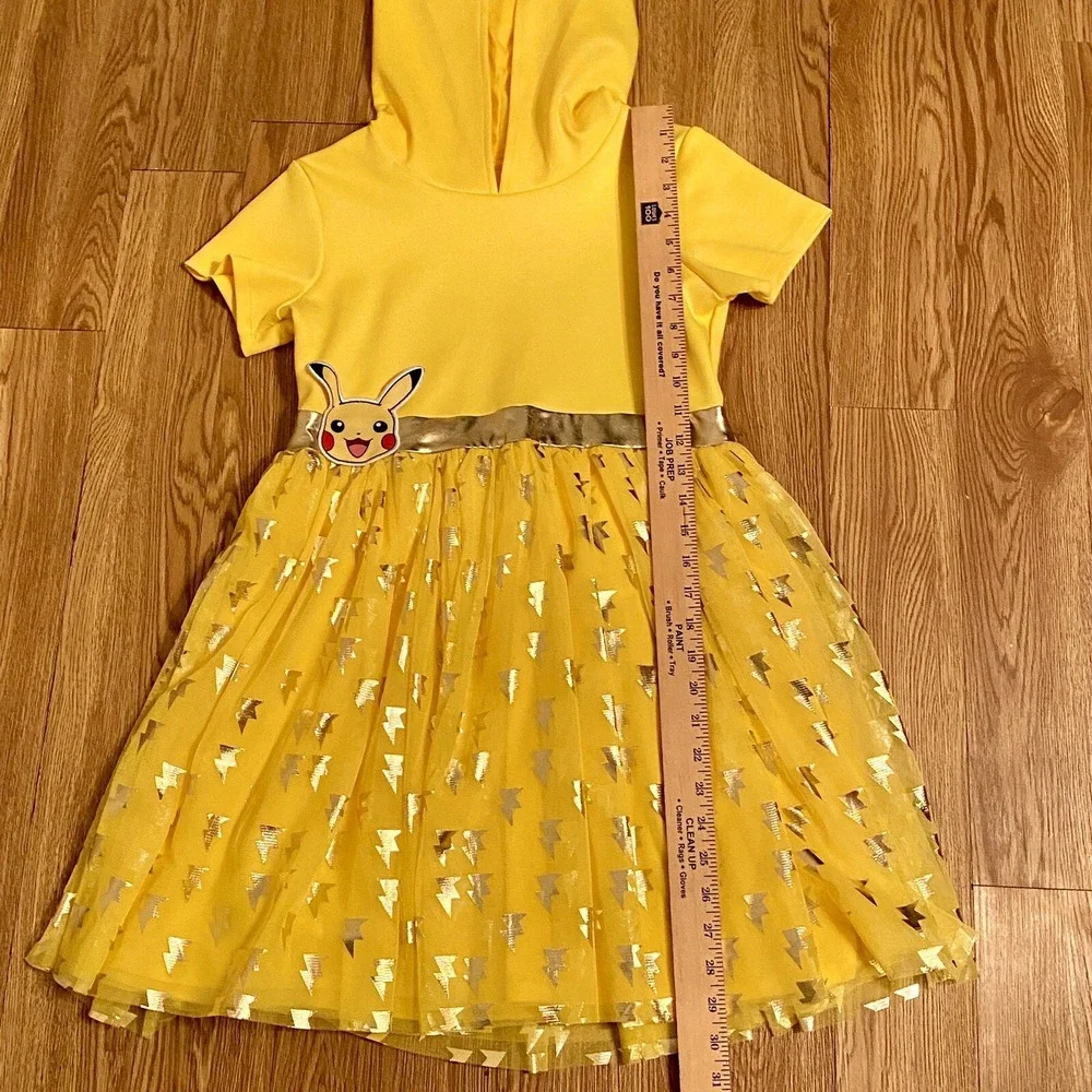 Girls Sz‎ 14 Juniors Pokémon Dress Squirtle Yellow Layered Skirt Costume Cute K